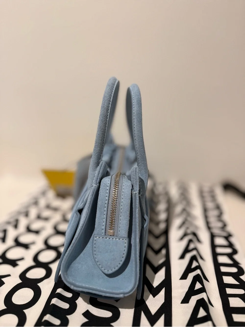 NWT Marc Jacobs THE SUEDE CRISTINA SMALL SATCHEL- blue mist